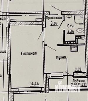 1-к квартира, вторичка, 32м2, 3/25 этаж