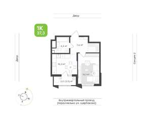 1-к квартира, вторичка, 37м2, 9/17 этаж