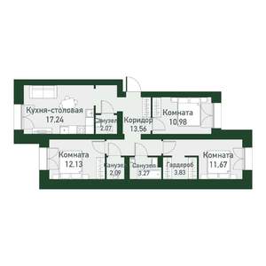 3-к квартира, вторичка, 71м2, 1/4 этаж