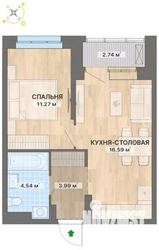 1-к квартира, вторичка, 39м2, 7/26 этаж