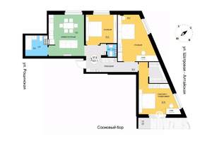 3-к квартира, вторичка, 96м2, 3/8 этаж