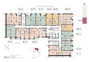 2-к квартира, строящийся дом, 63м2, 5/25 этаж