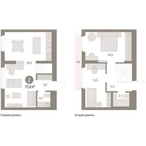 2-к квартира, вторичка, 82м2, 8/9 этаж