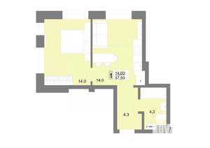 1-к квартира, вторичка, 37м2, 3/30 этаж