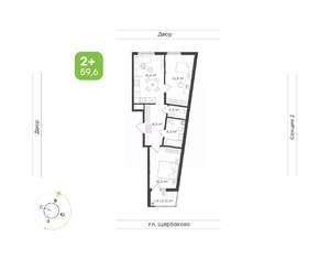 2-к квартира, вторичка, 60м2, 2/17 этаж