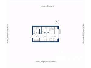 Студия квартира, вторичка, 27м2, 23/33 этаж