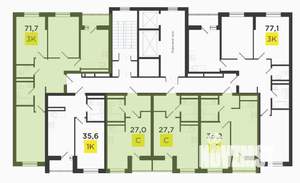 3-к квартира, вторичка, 77м2, 11/19 этаж