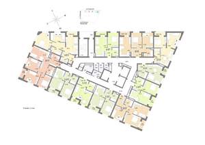 2-к квартира, строящийся дом, 55м2, 2/22 этаж