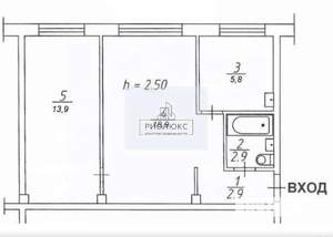 2-к квартира, вторичка, 43м2, 1/3 этаж
