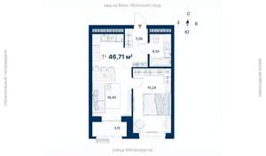 1-к квартира, вторичка, 47м2, 6/31 этаж