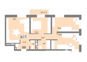 3-к квартира, вторичка, 79м2, 18/18 этаж