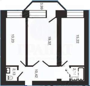 2-к квартира, вторичка, 63м2, 4/16 этаж