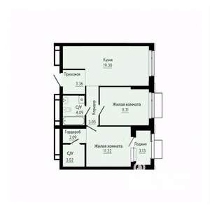 2-к квартира, вторичка, 60м2, 27/30 этаж