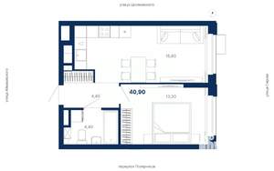 1-к квартира, вторичка, 41м2, 7/29 этаж