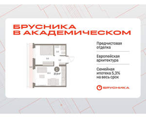 1-к квартира, вторичка, 37м2, 8/9 этаж