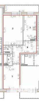 2-к квартира, вторичка, 54м2, 3/5 этаж