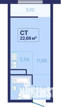 Студия квартира, вторичка, 23м2, 22/27 этаж
