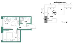 2-к квартира, вторичка, 29м2, 11/21 этаж