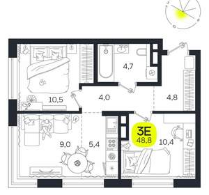 3-к квартира, вторичка, 49м2, 6/27 этаж