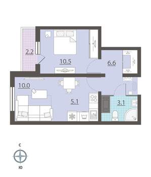 1-к квартира, вторичка, 36м2, 17/25 этаж