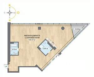 1-к квартира, вторичка, 120м2, 10/28 этаж