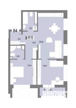 3-к квартира, вторичка, 77м2, 14/25 этаж