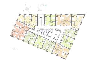 2-к квартира, строящийся дом, 56м2, 7/22 этаж
