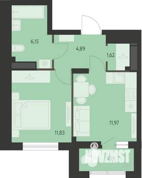 1-к квартира, вторичка, 38м2, 18/20 этаж