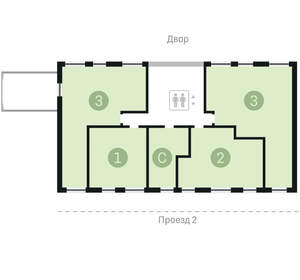 3-к квартира, вторичка, 116м2, 7/9 этаж