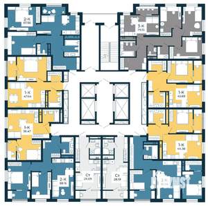 2-к квартира, вторичка, 58м2, 19/25 этаж