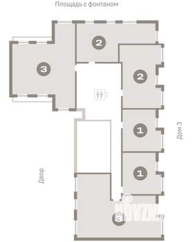 2-к квартира, вторичка, 59м2, 9/9 этаж