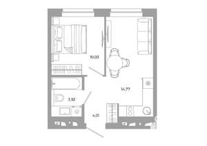 1-к квартира, вторичка, 33м2, 5/24 этаж