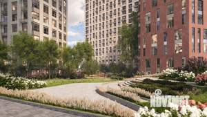 1-к квартира, строящийся дом, 44м2, 24/30 этаж