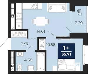 1-к квартира, вторичка, 35м2, 6/30 этаж