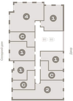 2-к квартира, вторичка, 86м2, 5/15 этаж