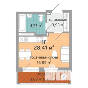 1-к квартира, вторичка, 29м2, 13/25 этаж