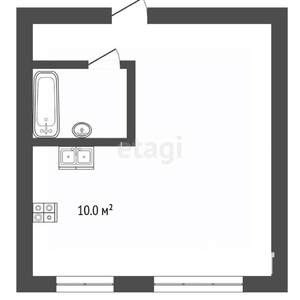 1-к квартира, вторичка, 33м2, 2/10 этаж