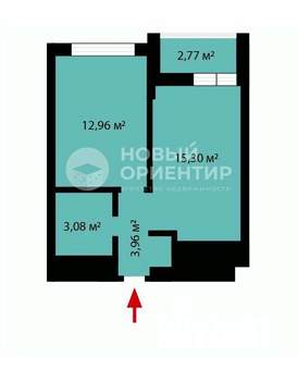 1-к квартира, вторичка, 37м2, 11/24 этаж