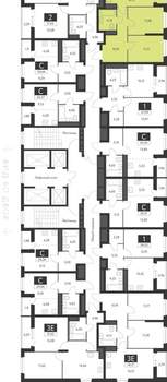 2-к квартира, вторичка, 55м2, 31/31 этаж