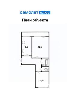 2-к квартира, вторичка, 49м2, 8/9 этаж