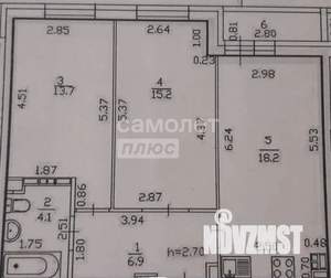 3-к квартира, вторичка, 54м2, 16/20 этаж