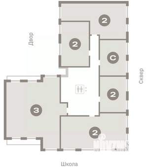 2-к квартира, вторичка, 79м2, 8/9 этаж