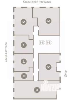 2-к квартира, вторичка, 75м2, 8/16 этаж