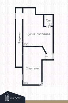 1-к квартира, вторичка, 59м2, 18/18 этаж