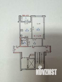 1-к квартира, вторичка, 40м2, 6/7 этаж