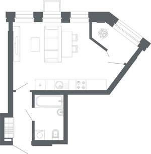 Студия квартира, вторичка, 35м2, 10/27 этаж