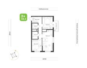 2-к квартира, вторичка, 59м2, 4/24 этаж