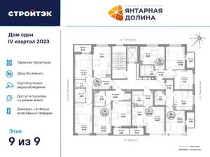 1-к квартира, сданный дом, 33м2, 9/21 этаж