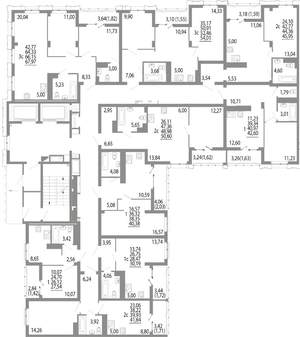2-к квартира, строящийся дом, 40м2, 20/25 этаж