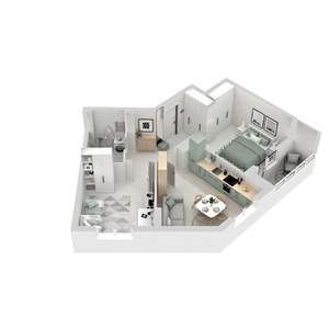 2-к квартира, вторичка, 56м2, 12/17 этаж